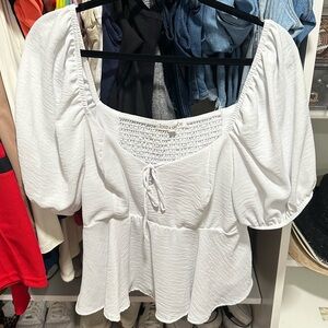 Lola Doe White Puff Sleeve Blouse
